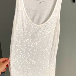 Women’s SEQUIN White Tank - size Small
